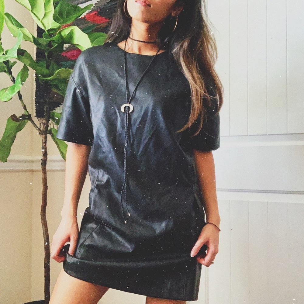 ❌SOLD❌Faux Leather Dress